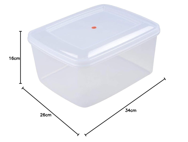 Nakoda Plastic Container Box - 10L, White, Transparent, 34 x 26 x 16 Centimeters