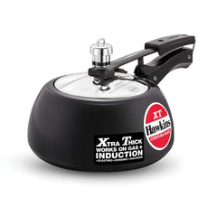 Hawkins Pressure Cooker Contura Hard Anodized Extra Thick Base for Induction, 3.5 L (Black)