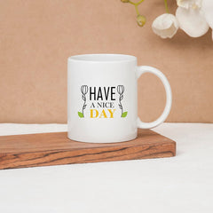 Clay Craft Ceramic Cc Mm1 Swiss Rez1 Microwave Safe Coffee Mug with Good Morning Quote, 300 ML