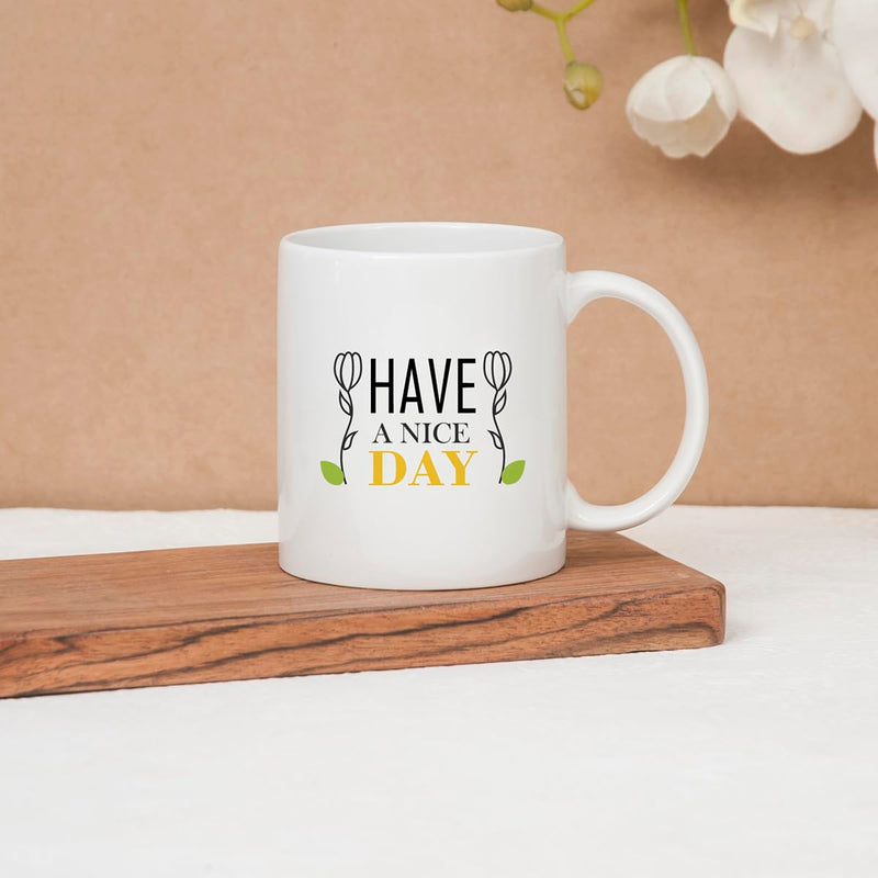 Clay Craft Ceramic Cc Mm1 Swiss Rez1 Microwave Safe Coffee Mug with Good Morning Quote, 300 ML