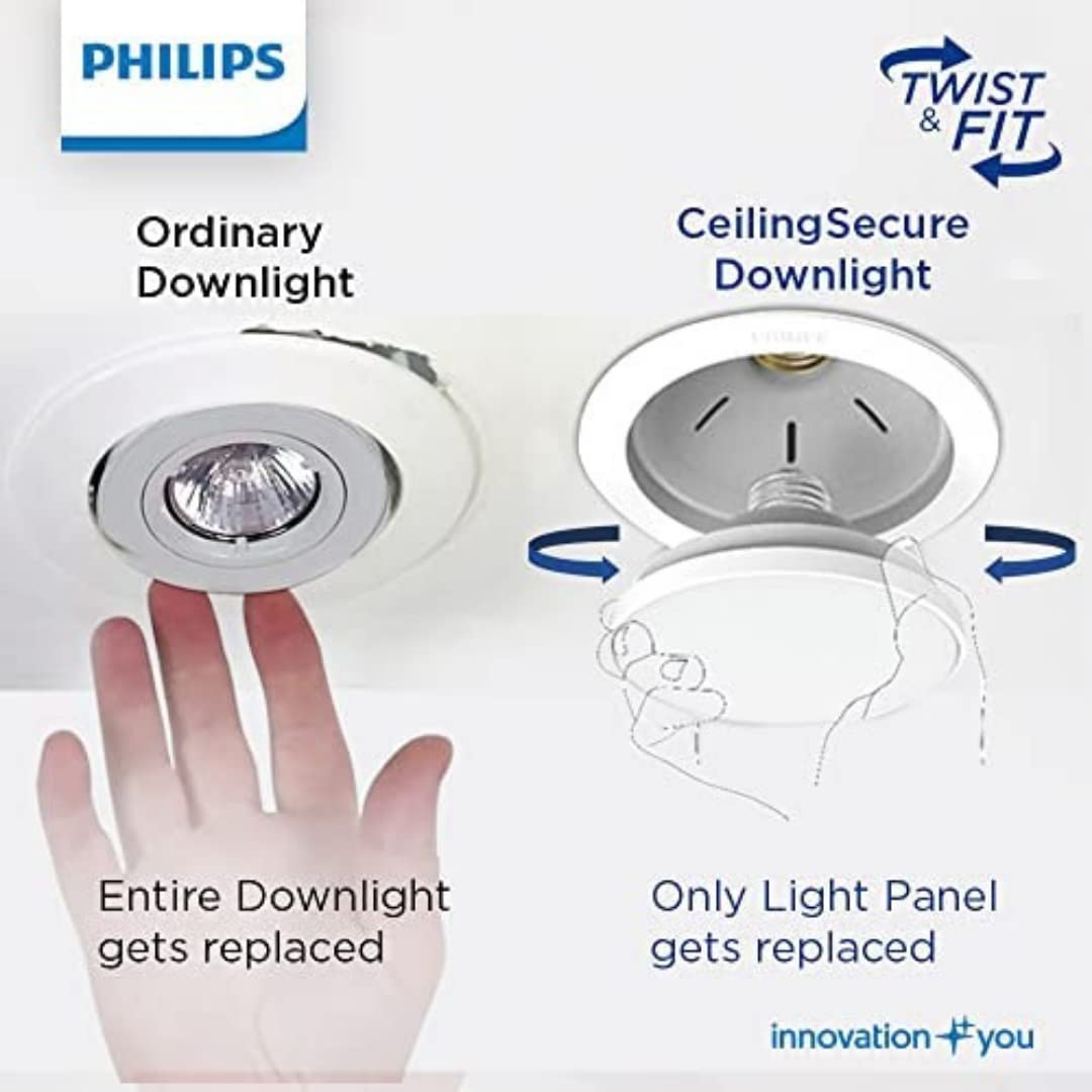 Philips 14W CeilingSecure Pro Downlighter (Warm White, Round)