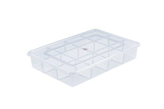 9 Grids High Thickness Plastic Multipurpose Rectangular Big Storage Box with Tight Lid - Big