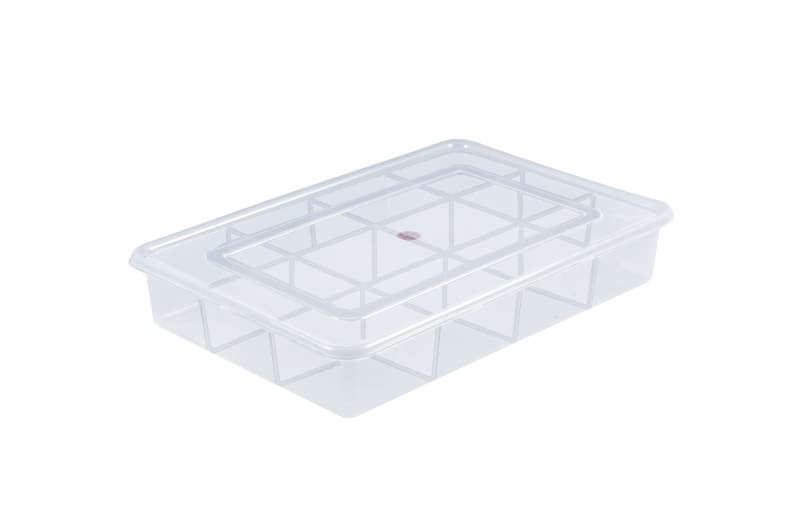 9 Grids High Thickness Plastic Multipurpose Rectangular Big Storage Box with Tight Lid - Big