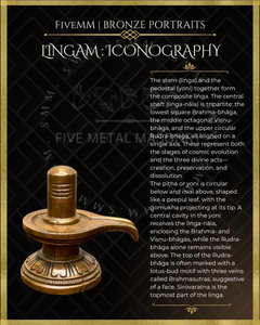 Shiva Lingam Panchaloha Bronze Icon - 3"