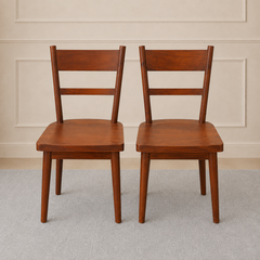 WillowCraft Solid Wood Dining Chair set Of 2