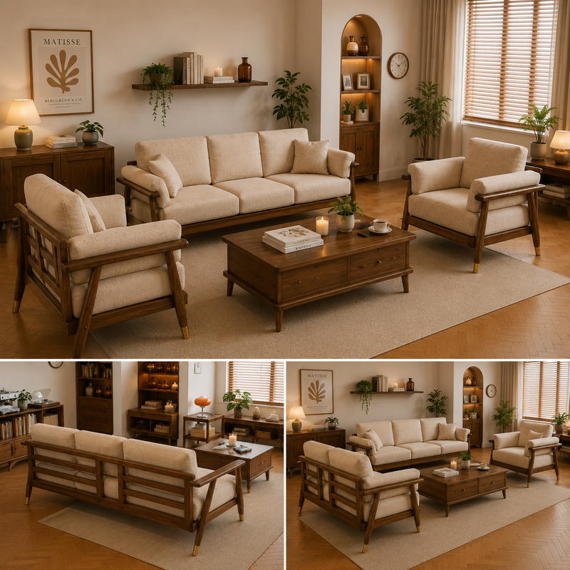 Mamta Milano Luxury Italian 3+1+1 Seater Sofa Set