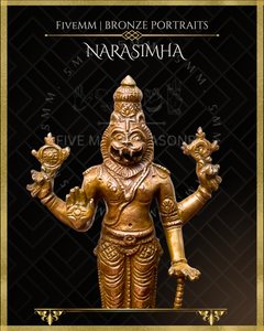 Narasimha Panchaloha Bronze Icon - 6" Standing