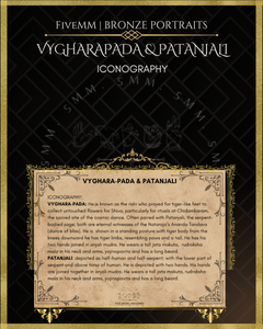 Vyghara-pada and Patanjali Panchaloha Bronze Icon Set - 6"