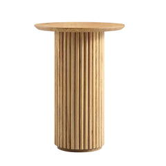 Velin Solid Wood Round Side Table