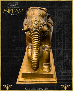 Gaja:Elephant Panchaloha Bronze Icon - 8" - Sirpam Collection