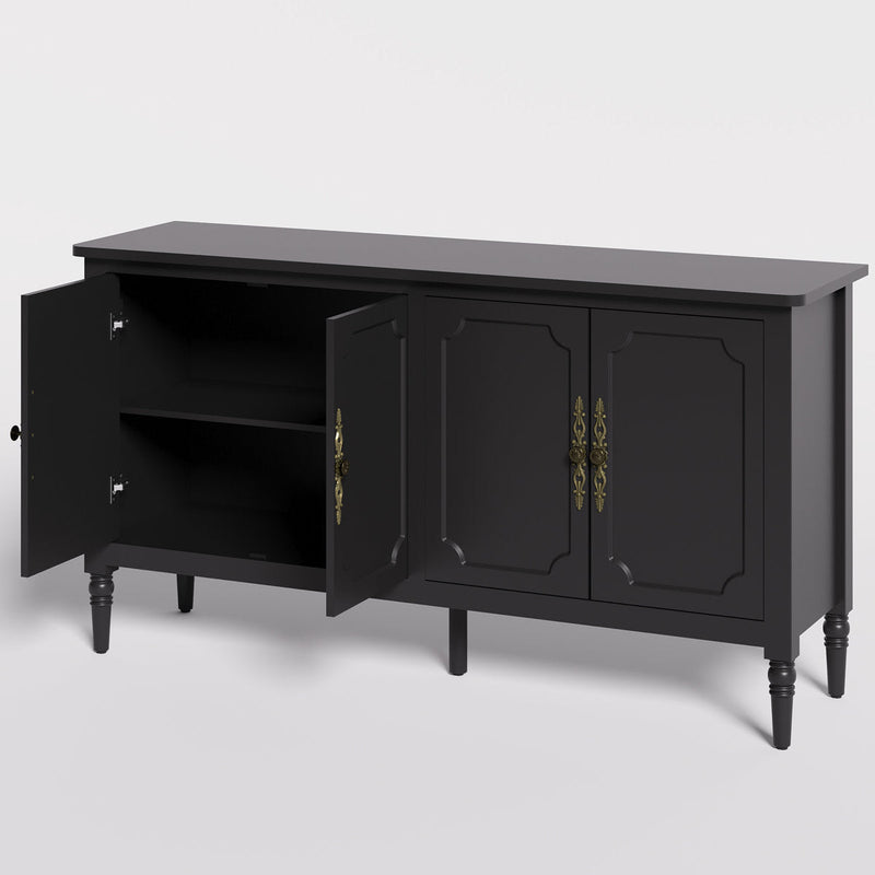 Collynns 58" W Sideboard Cabinet with Adjustable Shelves and 4 Doors