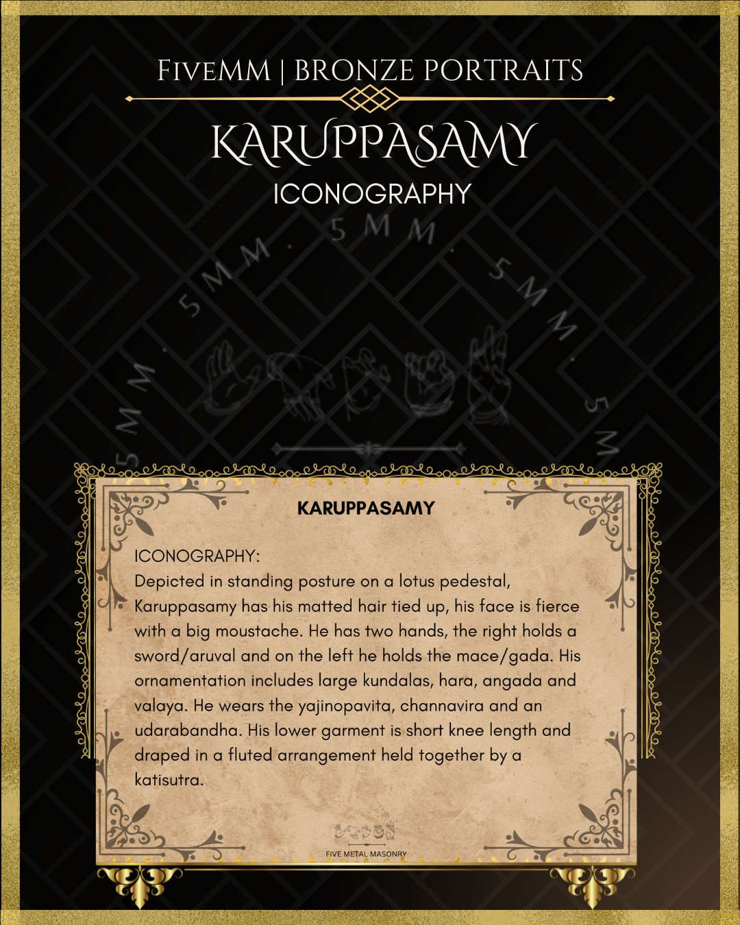 Karuppasamy Panchaloha Bronze Icon - 6.5"