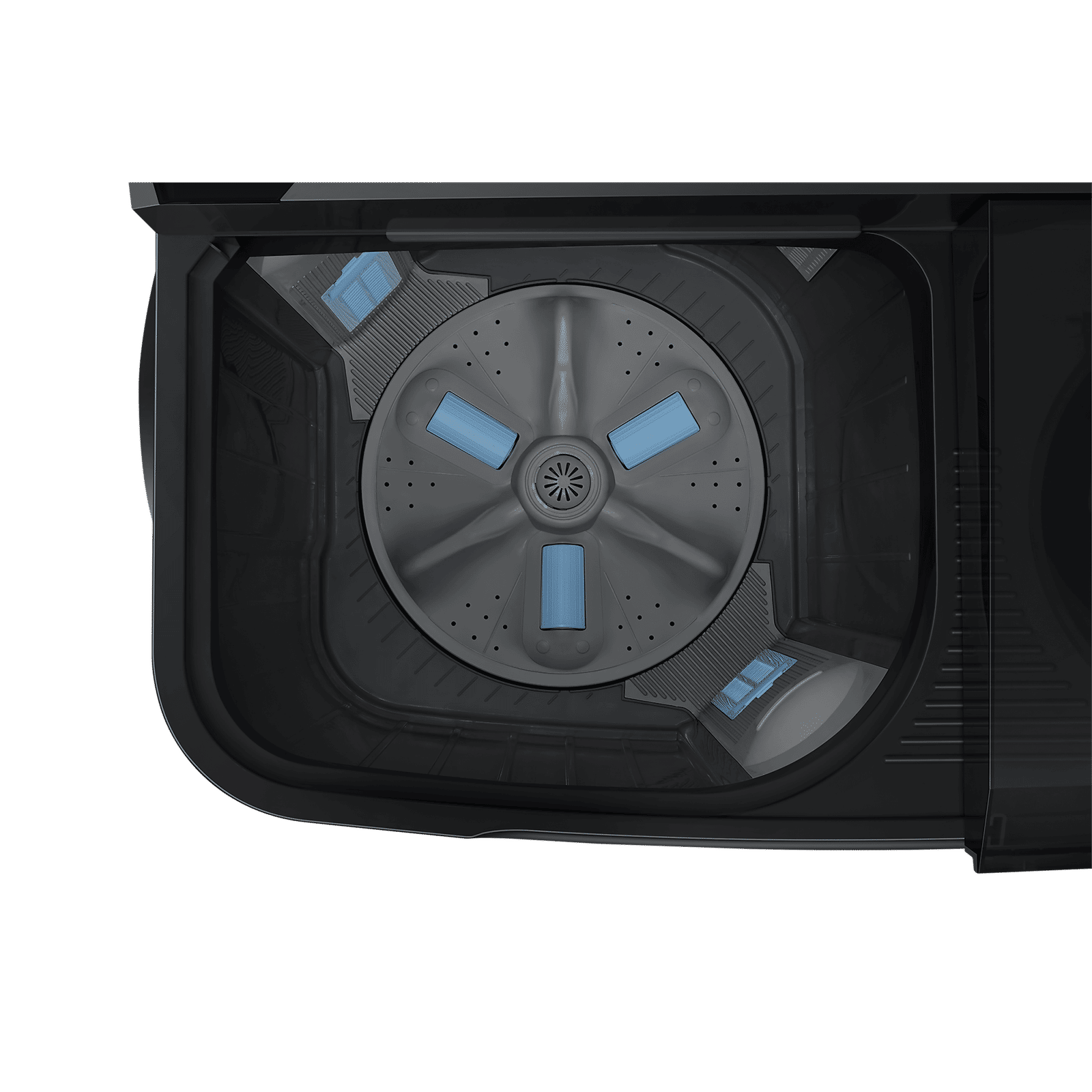 SAMSUNG 8.5 kg 5 Star Semi Automatic Washing Machine with Air Turbo Drying System (WT85B4200GD/TL, Dark Grey)