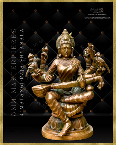 Matangi/Raja Shyamala  Panchaloha Bronze Icon - 4"-  Masterpieces Collection