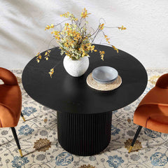 Velin Round Solidwood Pedestal Dining Table