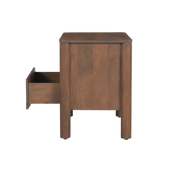 Indiana Scalloped Edge Solid Wood Bedside – Elegant Nightstand