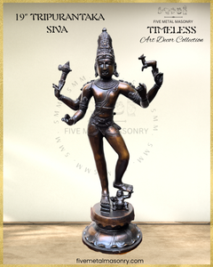 Tripurantaka Shiva Panchaloha Bronze Icon - 19" - Timeless Collection
