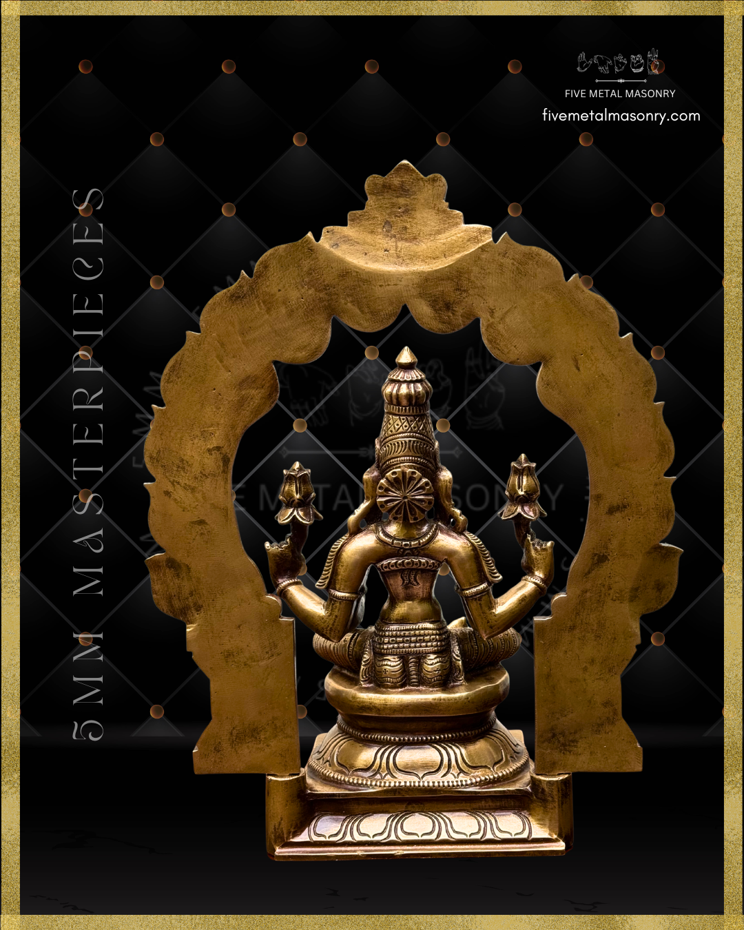 Lakshmi Panchaloha Bronze Icon - 10" with arch - Masterpieces Collection