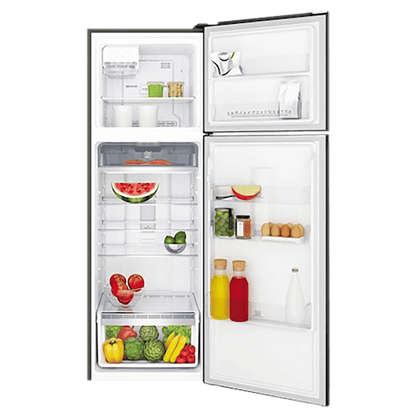 Electrolux UltimateTaste 300 341 Litres 2 Star Frost Free Double Door Refrigerator with Door Alarm (ETB3700K-H, Glossy Black Steel)