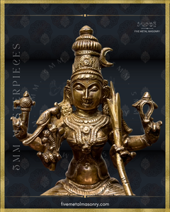 Kamakshi Panchaloha Bronze Icon - 10" with arch - Masterpieces Collection