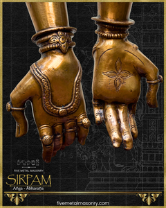 Hasta/Mudra Panchaloha Bronze Icon Set - 10" and 8" - Sirpam Collection