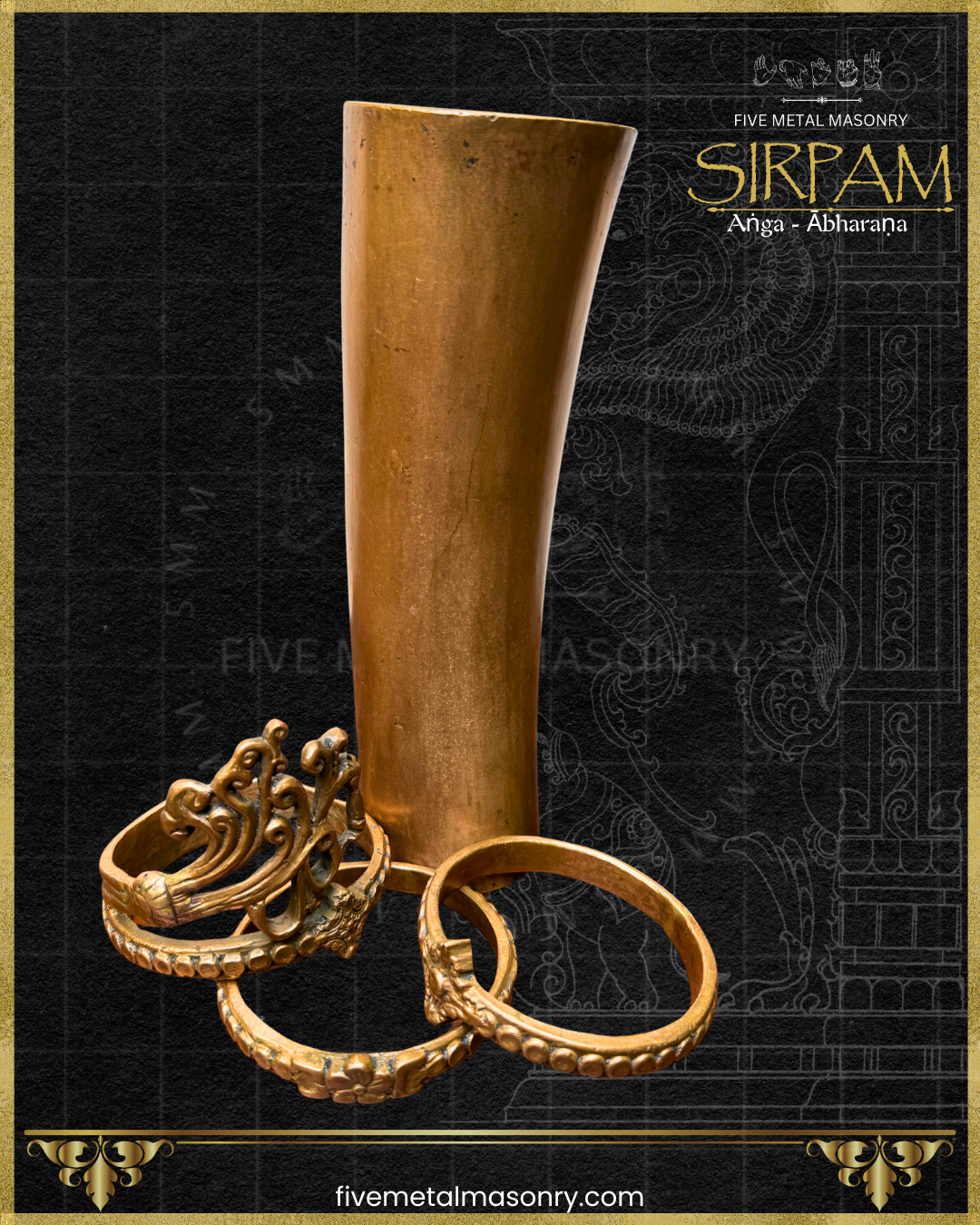 Bahu (Arm) Panchaloha Bronze Icon  - 9" - Sirpam Collection