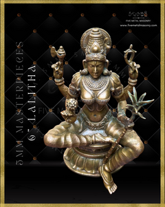 Lalitha-Tripurasundari  Panchaloha Bronze Icon - 6"-  Masterpieces Collection