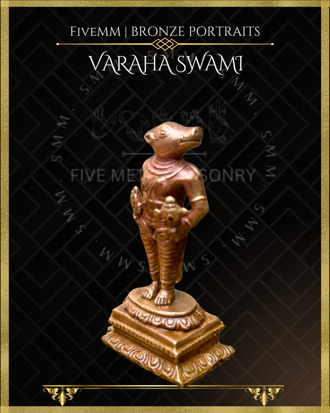 Varaha Panchaloha Bronze Icon - 2.5"