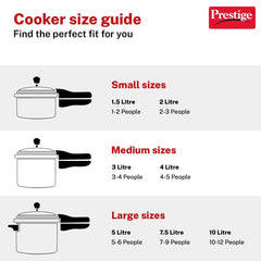 Prestige Edge PEBS 04 4 Burner Manual Gas Stove, Black + Prestige 5 L Tri-Ply Svachh Inner Lid Pressure Cooker, Gas & Induction Compatible, Spillage Control, 5 Years Warranty, Silver