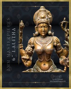 Lalitha-Tripurasundari  Panchaloha Bronze Icon - 6"-  Masterpieces Collection