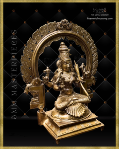 Kamakshi Panchaloha Bronze Icon - 10" with arch - Masterpieces Collection