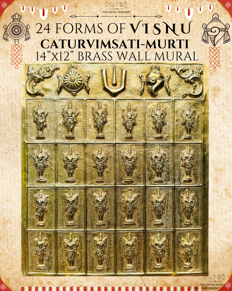 Caturvimsatimurti - 24 Forms of Visnu - 14" x 12”