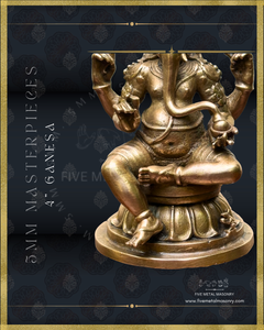 Ganesa Panchaloha Bronze Icon - 4"-  Masterpieces Collection