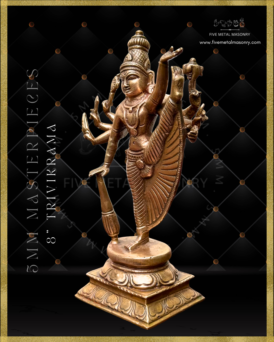 Trivikrama | Ulagalantha Perumal Panchaloha Bronze Icon - 8"-  Masterpieces Collection