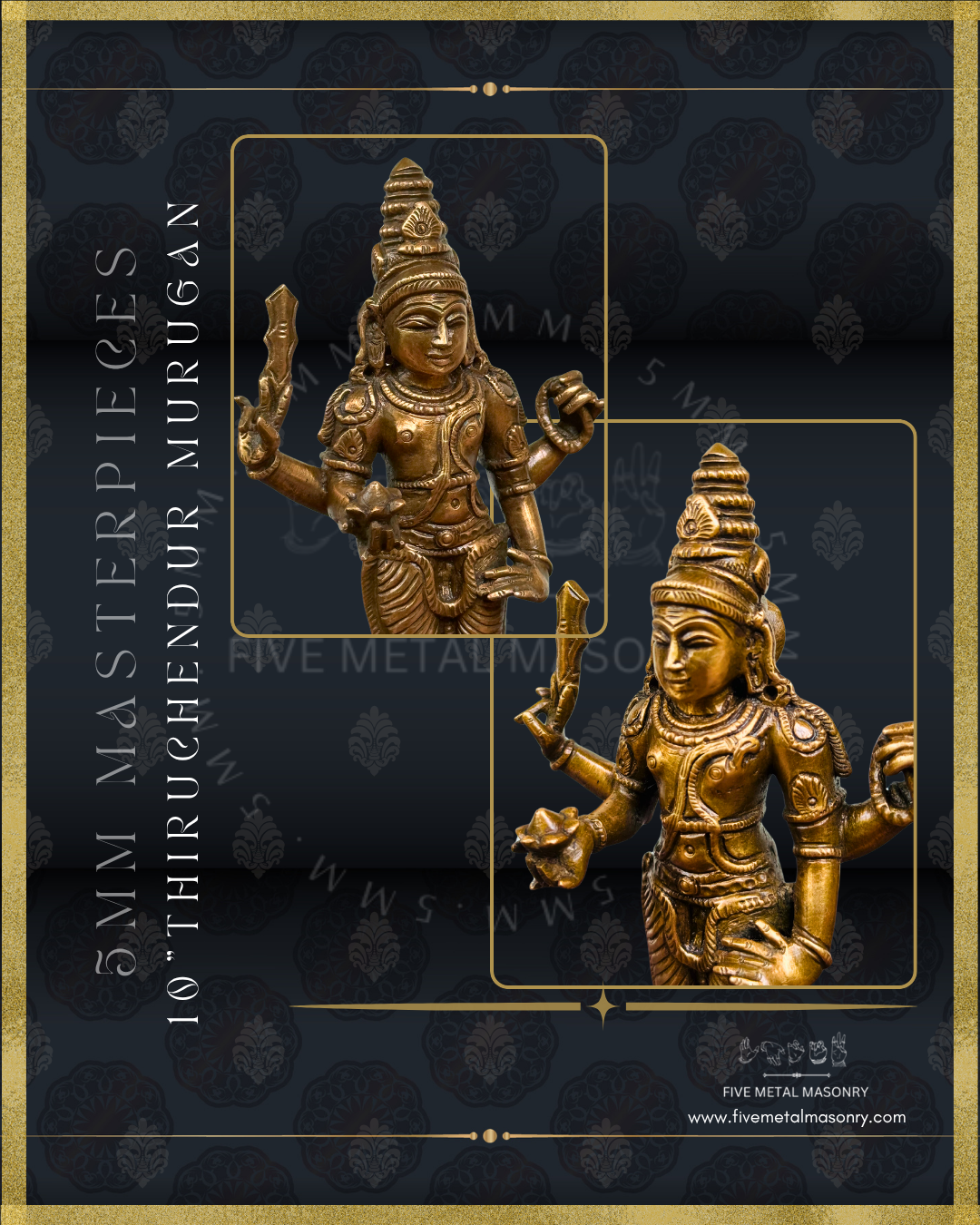 Thiruchendur Murugan Panchaloha Bronze Icon - 10"-  Masterpieces Collection