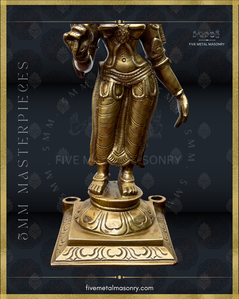 Meenakshi Panchaloha Bronze Icon - 11" with arch - Masterpieces Collection