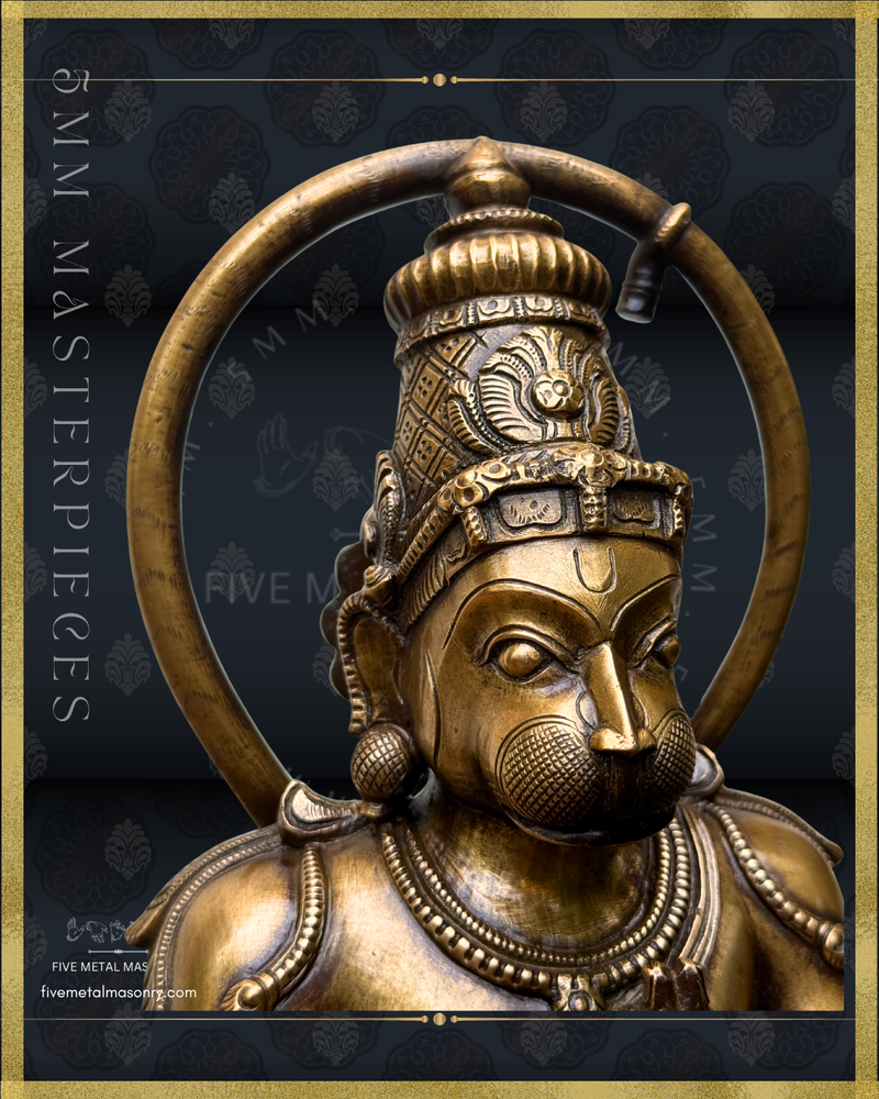 Hanuman Panchaloha Bronze Icon - 18"-  Masterpieces Collection
