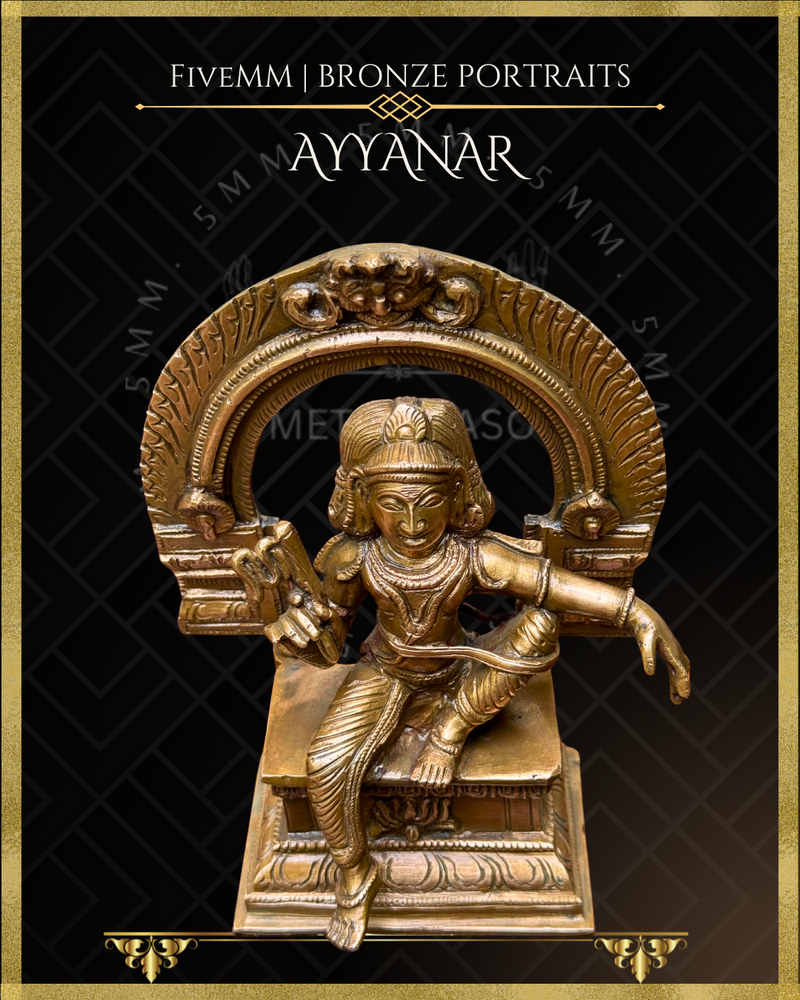 Ayyanar Panchaloha Bronze Icon - 6.5"