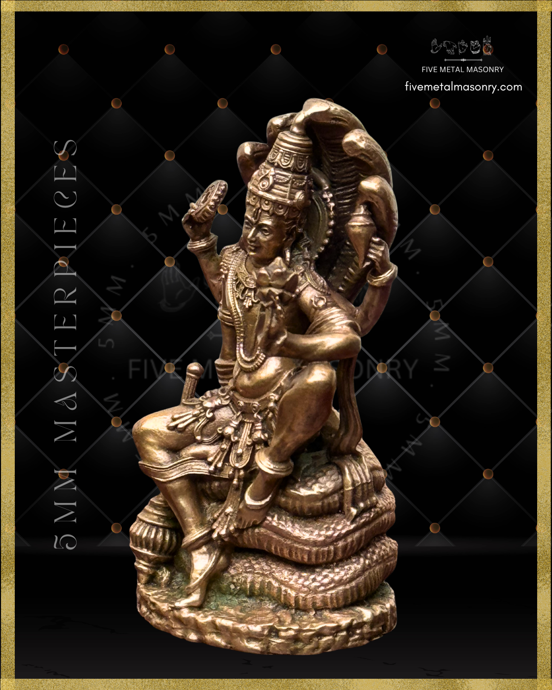Vaikunta Narayana Panchaloha Bronze Icon - 4"-  Masterpieces Collection