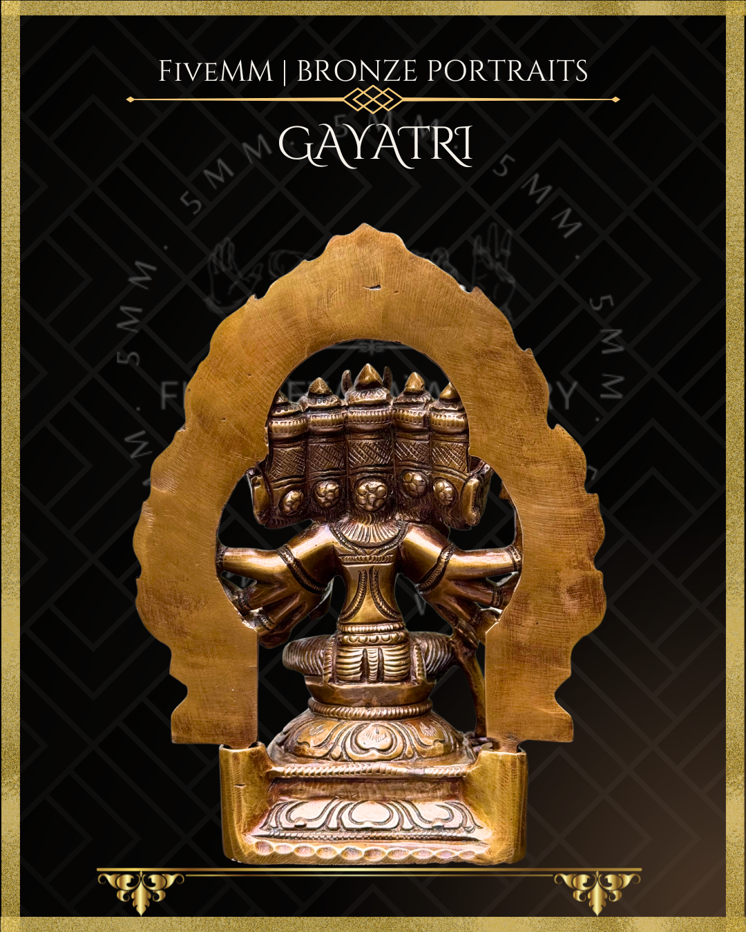 Gayatri Panchaloha Bronze Icon - 6"