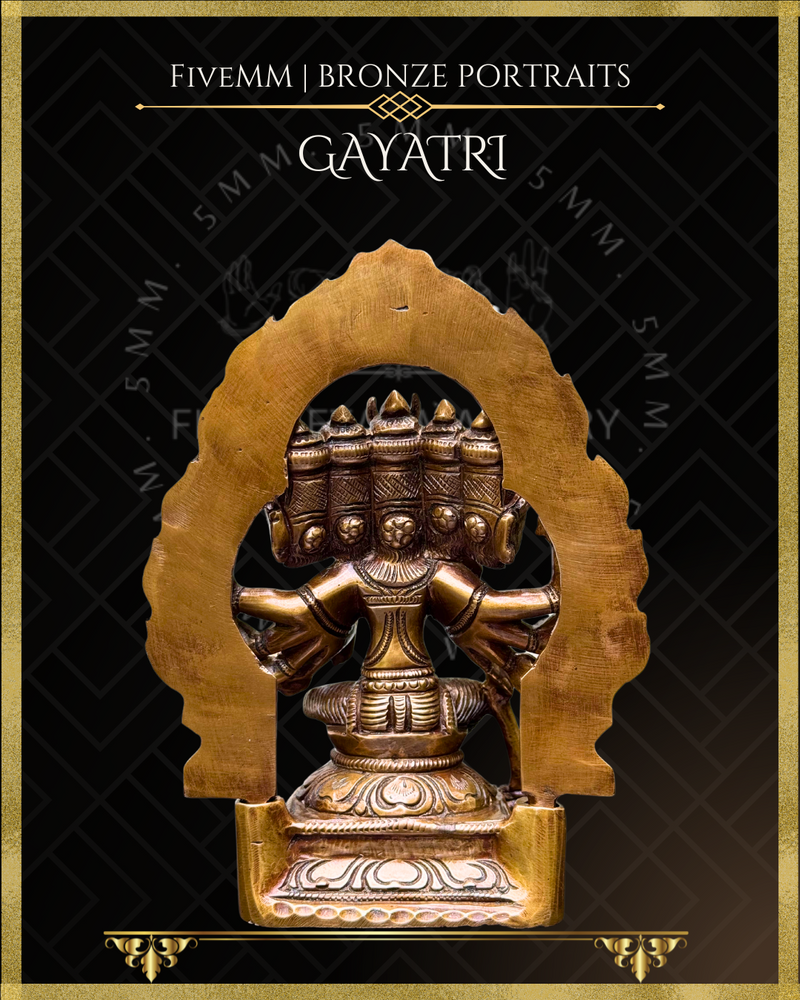 Gayatri Panchaloha Bronze Icon - 6"