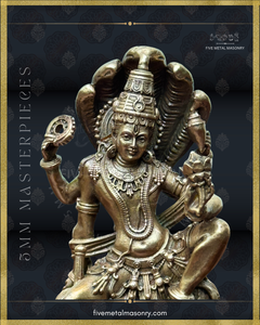Vaikunta Narayana Panchaloha Bronze Icon - 4"-  Masterpieces Collection