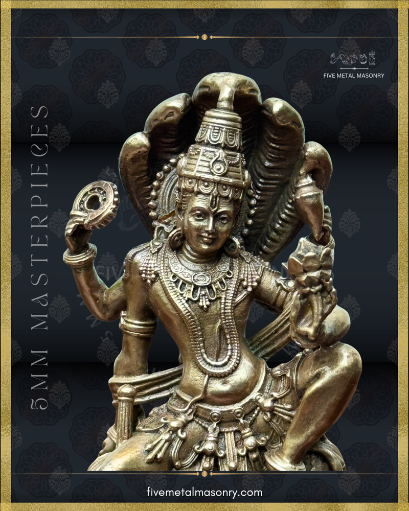Vaikunta Narayana Panchaloha Bronze Icon - 4"-  Masterpieces Collection