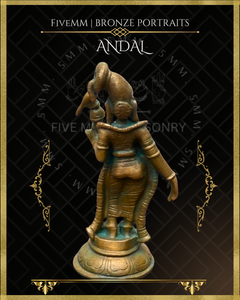 Andal Panchaloha Bronze Icon - 4"