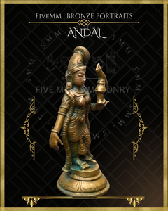 Andal Panchaloha Bronze Icon - 4"