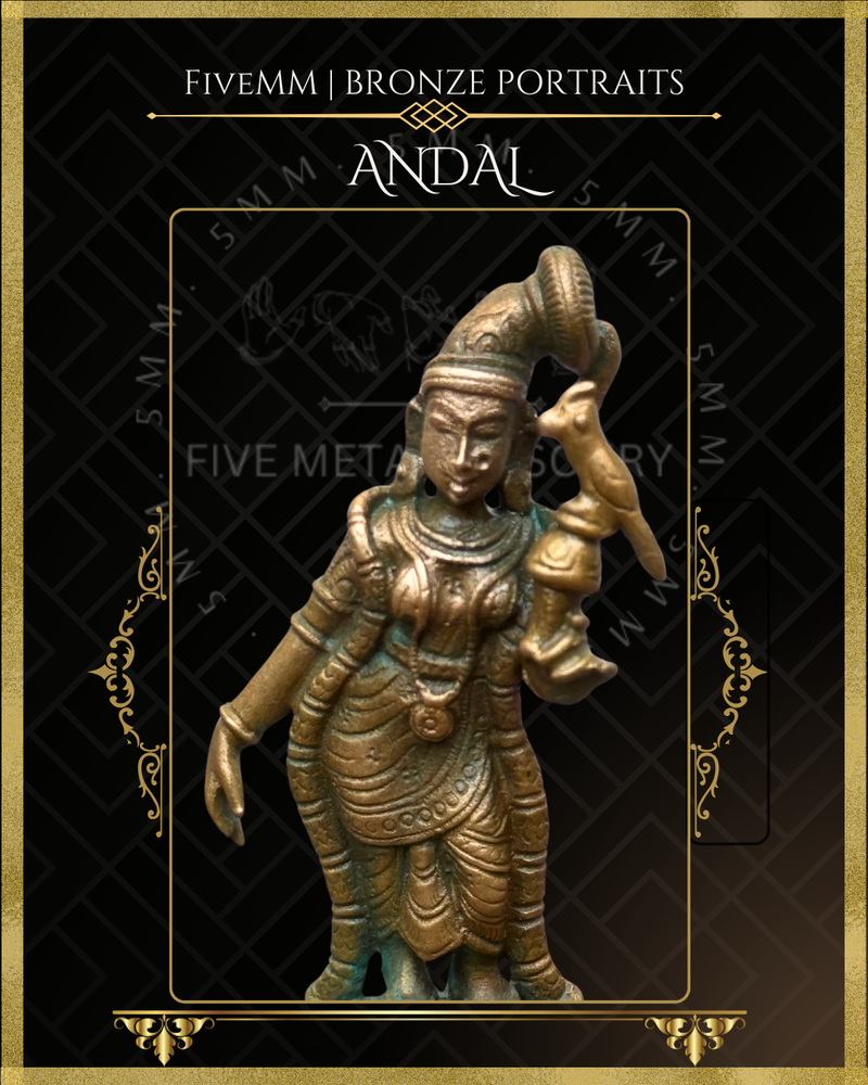 Andal Panchaloha Bronze Icon - 4"