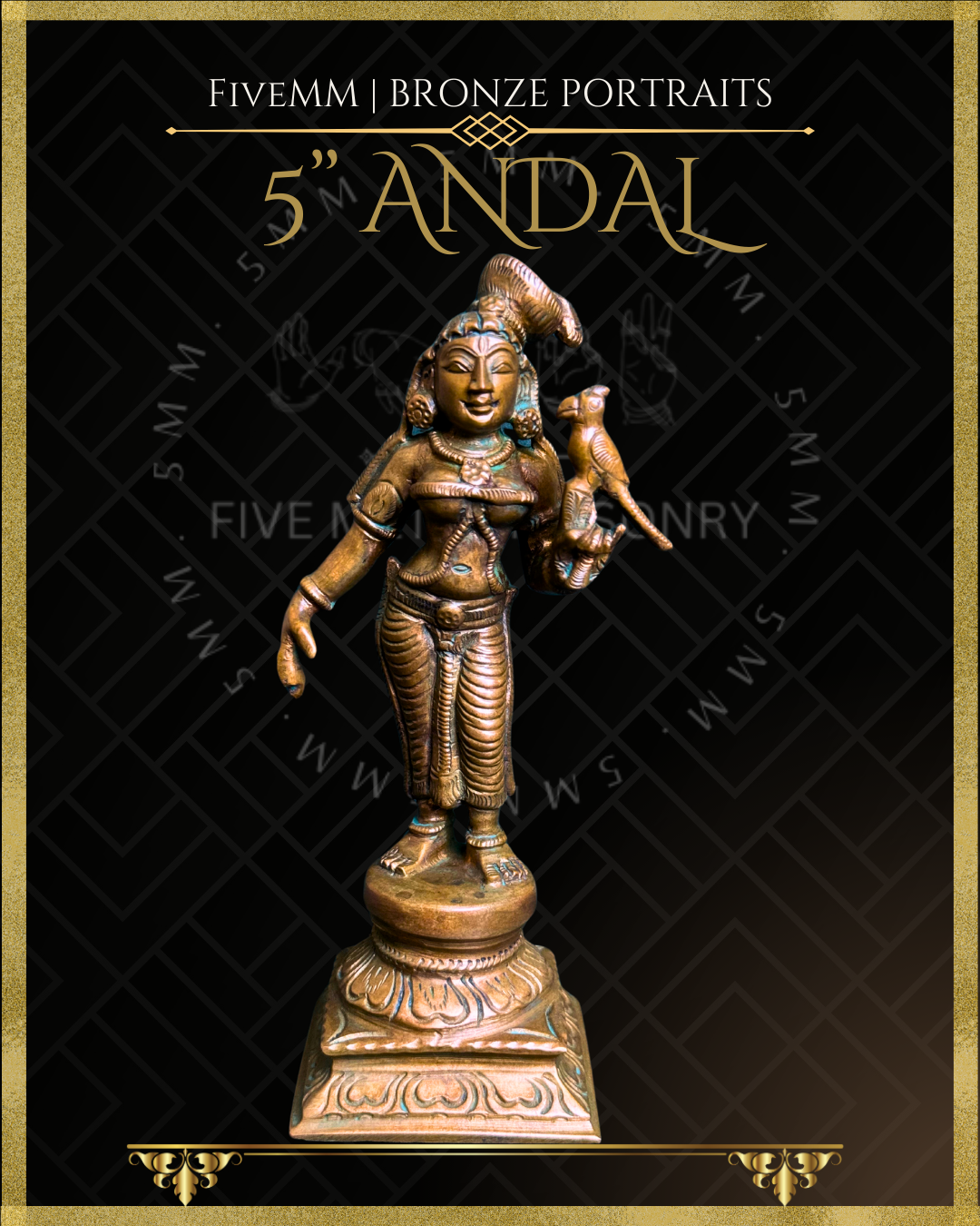 Andal Panchaloha Bronze Icon - 5"