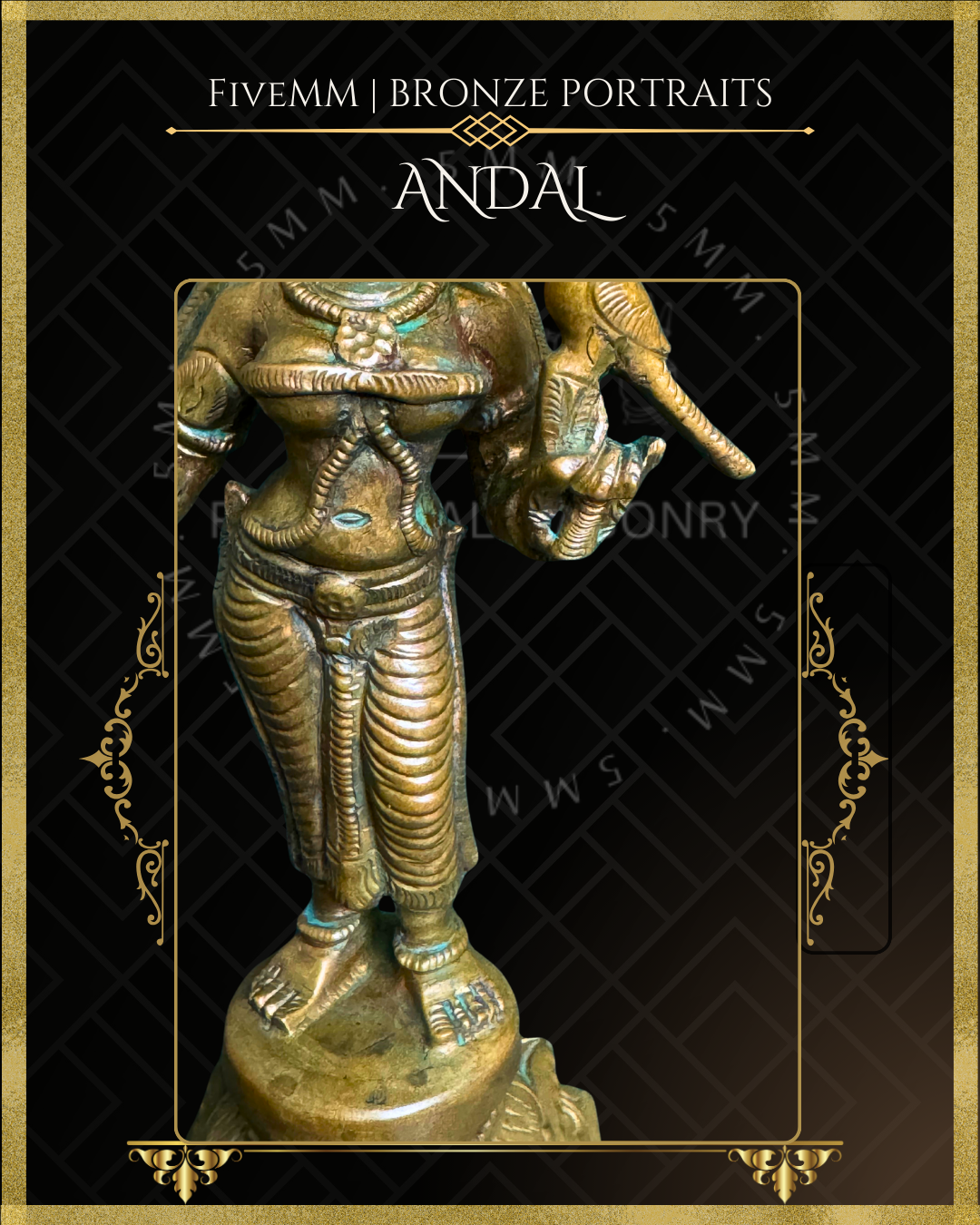 Andal Panchaloha Bronze Icon - 5"