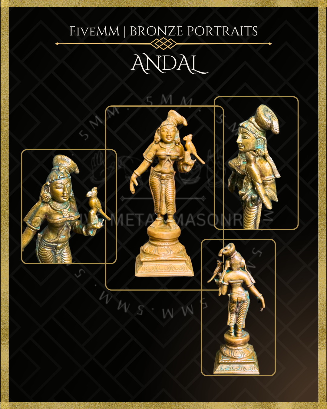 Andal Panchaloha Bronze Icon - 5"
