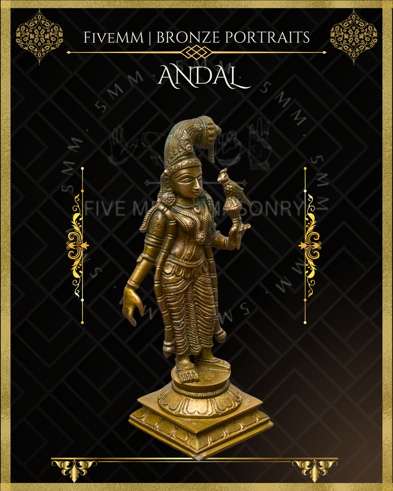 Andal Panchaloha Bronze Icon - 7"